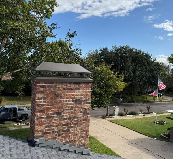 Chimney repair company performing brick repair, masonry service, and a full chimney rebuild in McKinney, Texas.